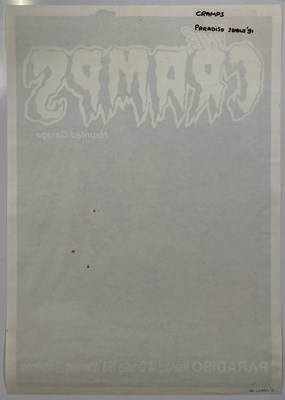 Lot 246 - THE CRAMPS - 1991 CONCERT POSTER.