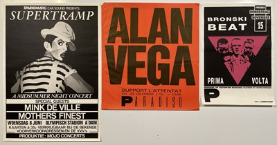 Lot 136 - 1980S CONCERT POSTERS INC BROSNKI BEAT / DEBBIE HARRY / ALAN VEGA.