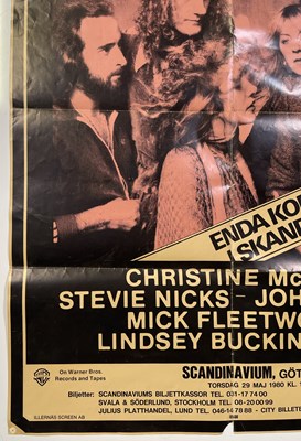 Lot 254 - FLEETWOOD MAC - A 1980 SWEDISH CONCERT POSTER.