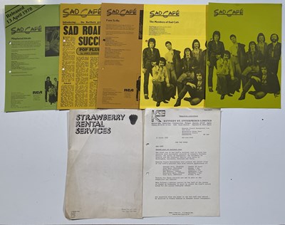 Lot 65 - SAD CAFE - ORIGINAL TOUR JACKET / PROMO EPHEMERA / CONCERT BOOKING INFO.