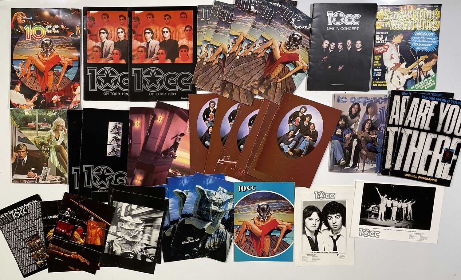 Rock Concert Collection Lot 469 - 10CC - CONCERT PROGRAMME COLLECTION.