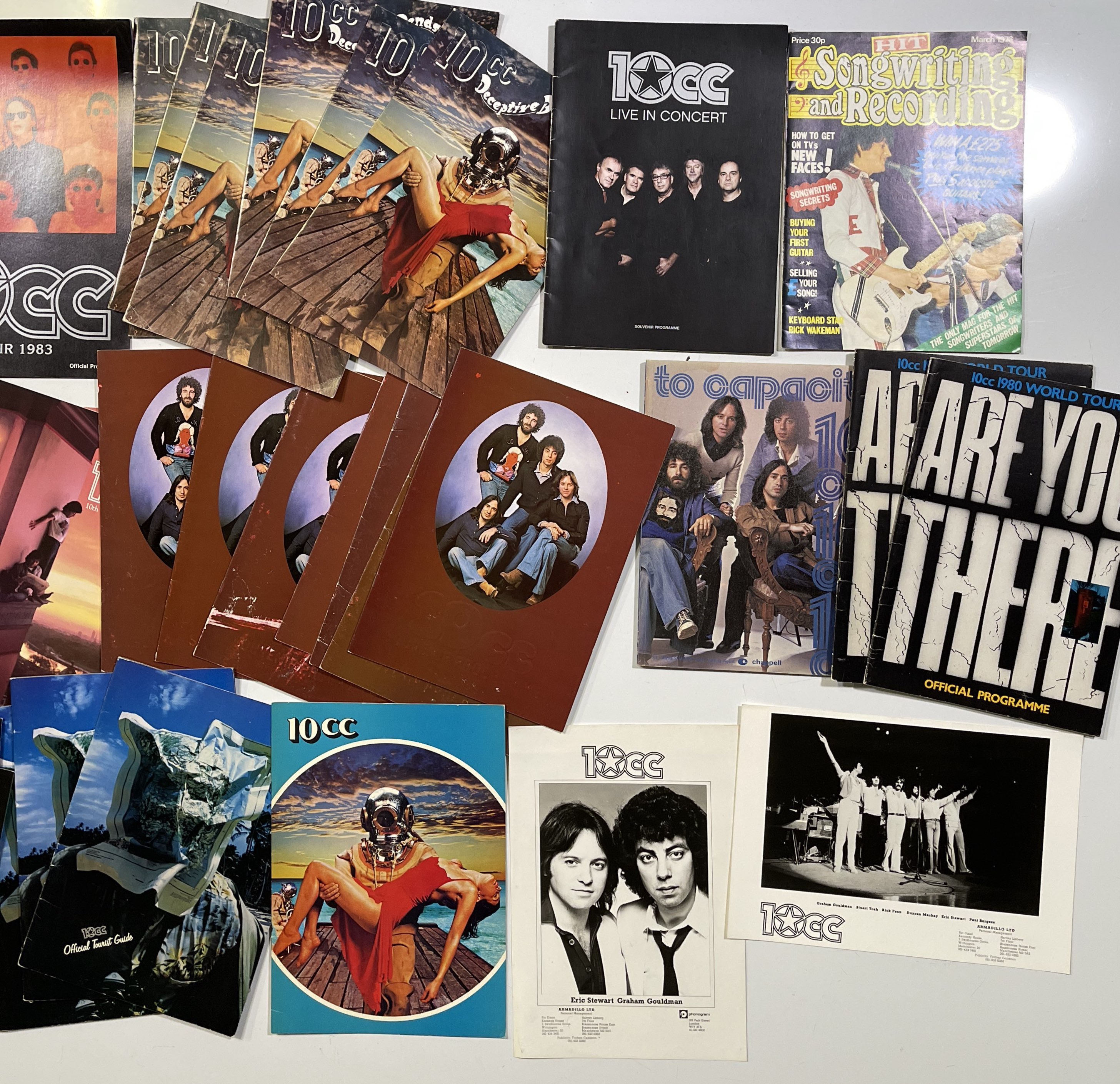 Lot 469 - 10CC - CONCERT PROGRAMME COLLECTION.