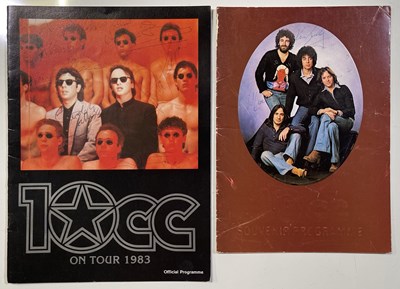 Lot 471 - 10CC - SIGNED CONCERT PROGRAMMES.