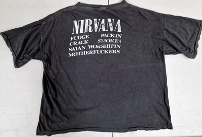 Lot 340 - NIRVANA - ORIGINAL C 1992 'FUDGE PACKIN' T-SHIRT.