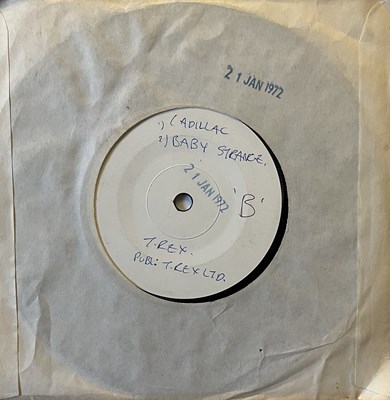 Lot 198 - TEST PRESSINGS OF T.REX'S SLIDER LP & TELEGRAM...