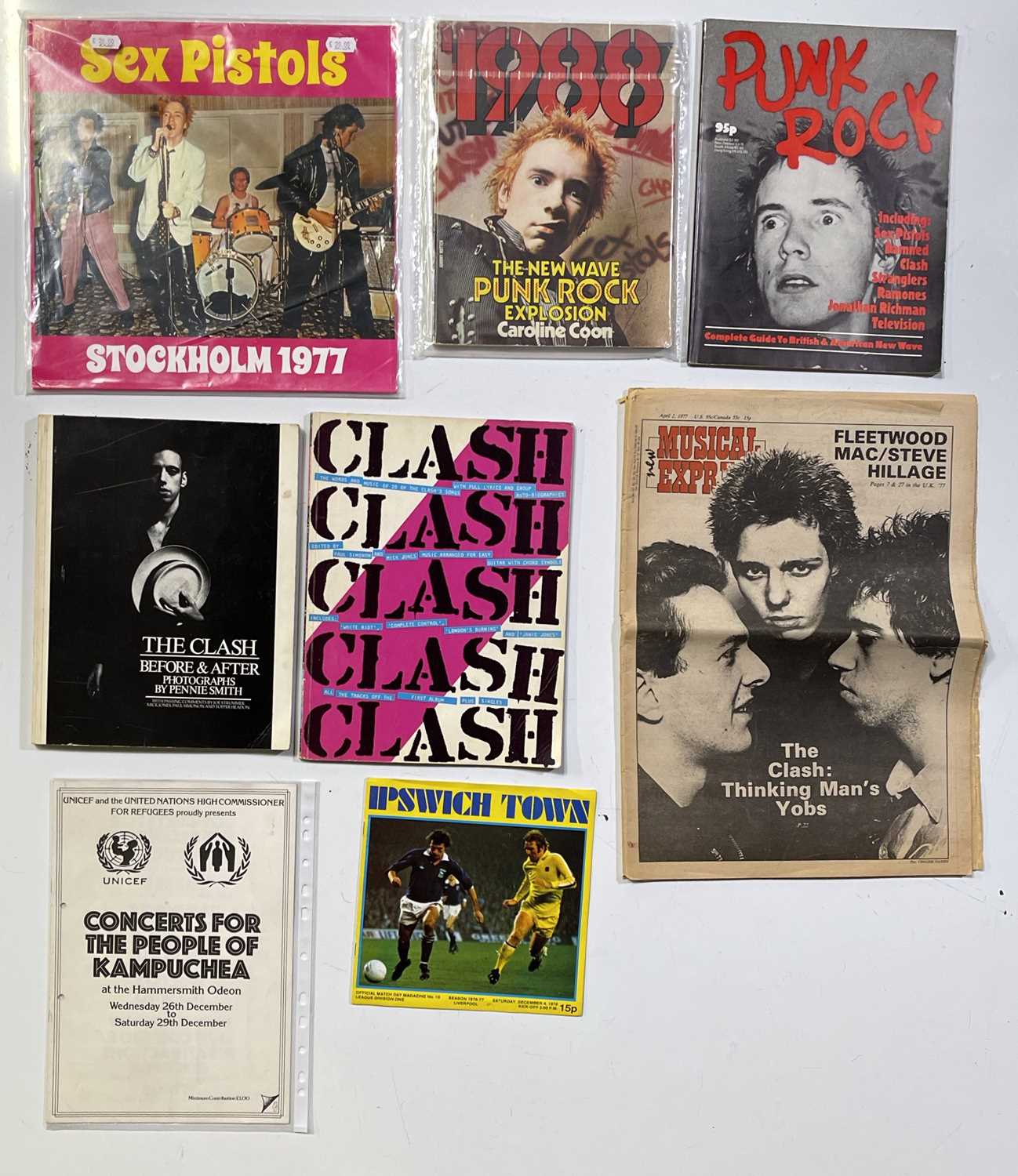 Lot 551 - PUNK MEMORABILIA INC SEX PISTOLS FOOTBALL