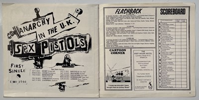 Lot 551 - PUNK MEMORABILIA INC SEX PISTOLS FOOTBALL PROGRAMME ADVERT / RARE SP BOOKS / VINYL.