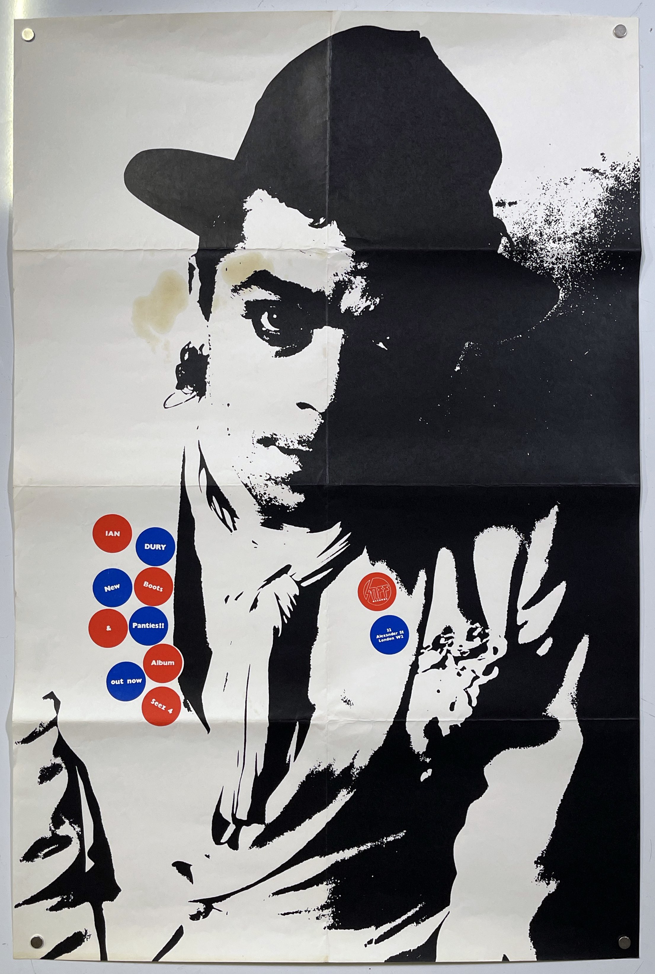 Lot 266 - IAN DURY STIFF RECORDS PROMO POSTER W/