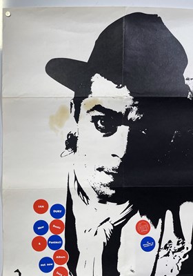 Lot 266 - IAN DURY STIFF RECORDS PROMO POSTER W/ BARNEY BUBBLES DESIGN.