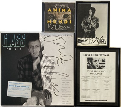 Lot 306 - PHILIP GLASS / STEVE REICH SIGNED ITEMS