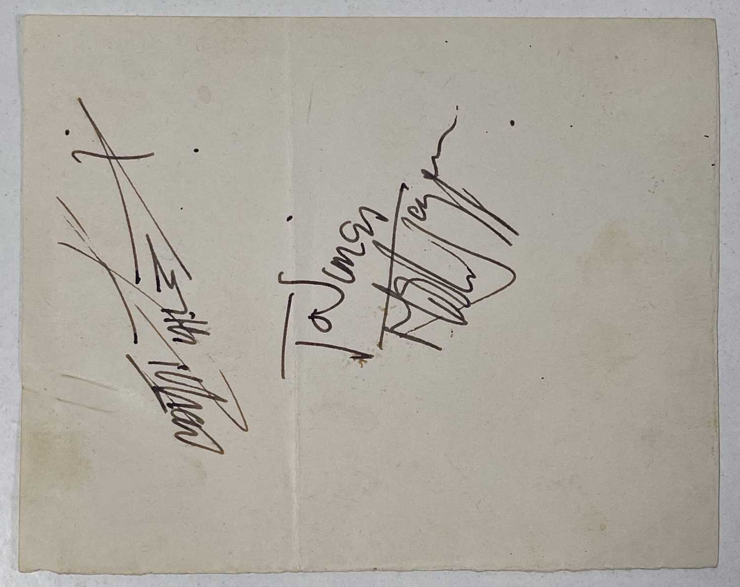 Lot 384 - THE ROLLING STONES - 1960S PAGE WITH MICK JAGGER / KEITH RICHARDS AUTOGRAPHS.