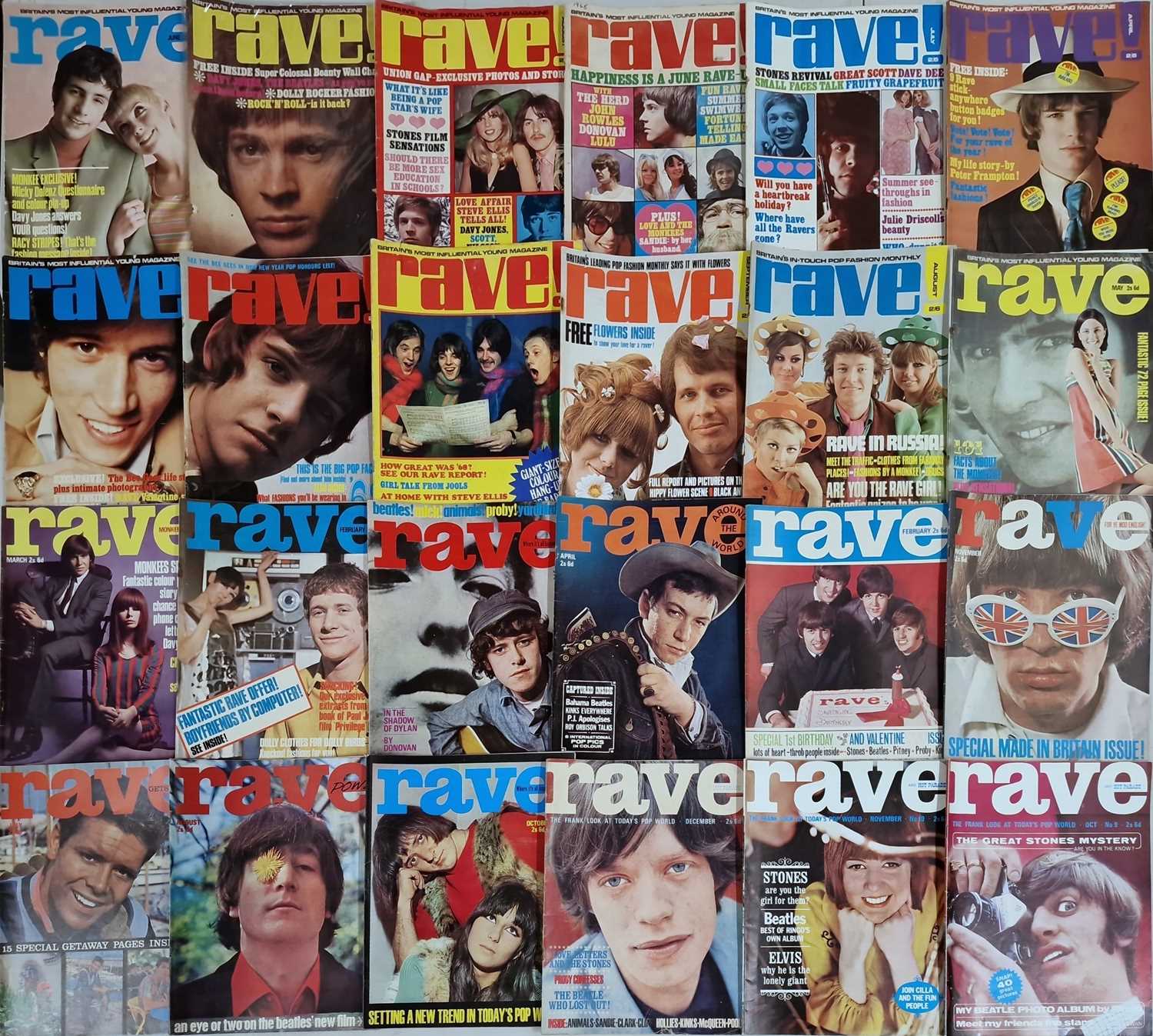 Lot 99 - RAVE MAGAZINES - 45 ISSUES IN EXCELLENT CONDITION.