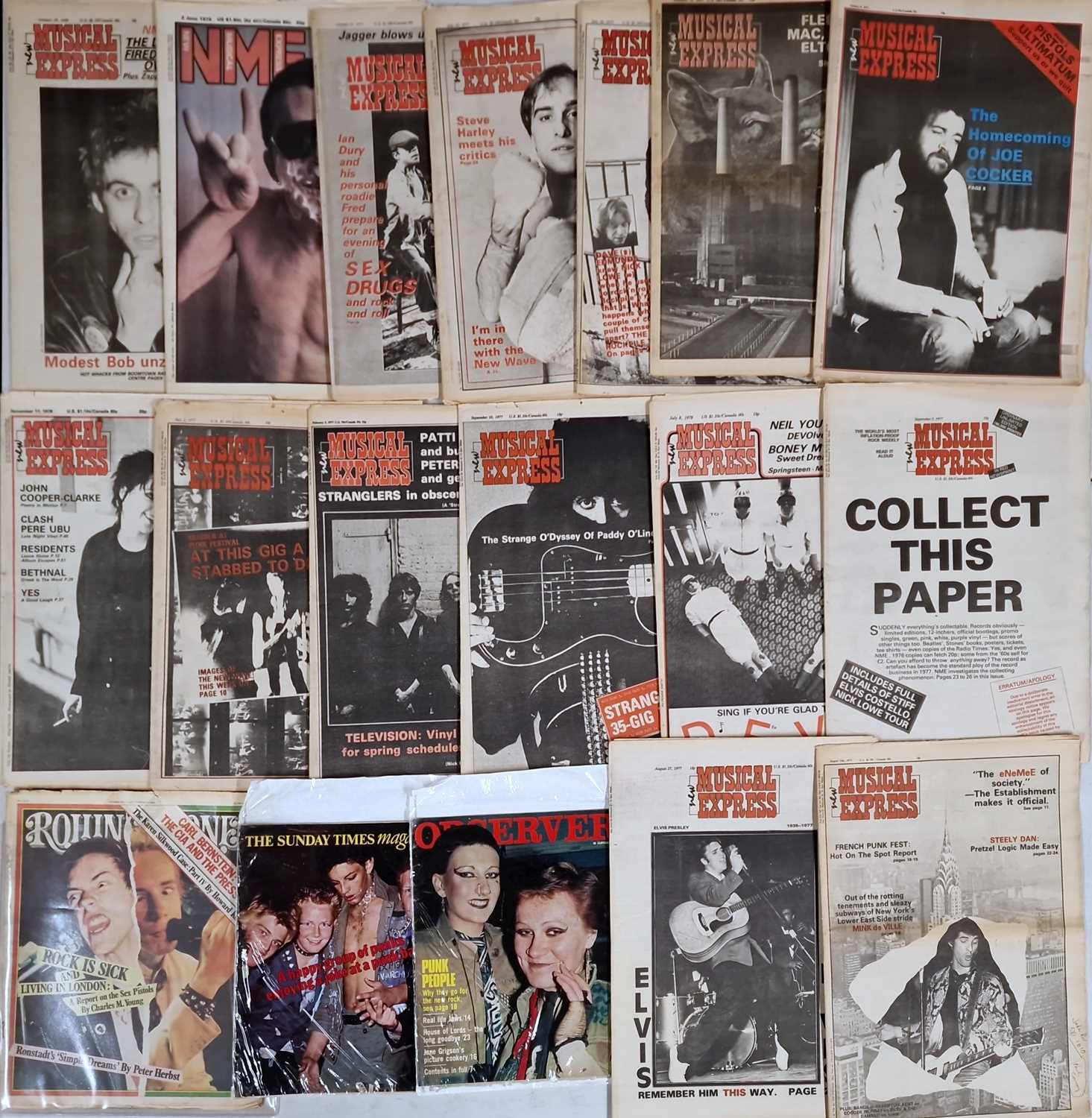 Lot 109 - PUNK ERA NME/MAGAZINE COLLECTION.