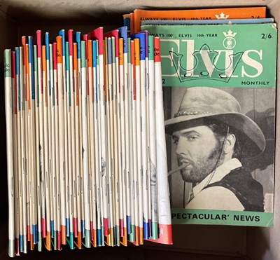 Lot 355 - ELVIS MONTHLY MAGAZINES INC EARLY EDITIONS.