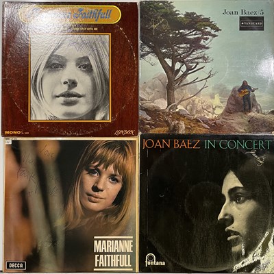 Lot 316 - MARIANNE FAITHFULL / JOAN BAEZ - SIGNED LPS.