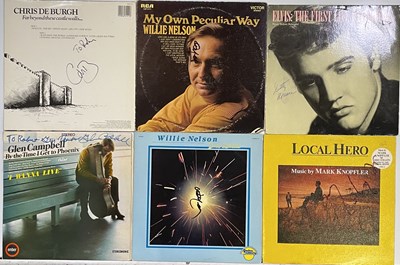 Lot 317 - SIGNED LPS INC MARK KNOPFLER / WILLIE NELSON.