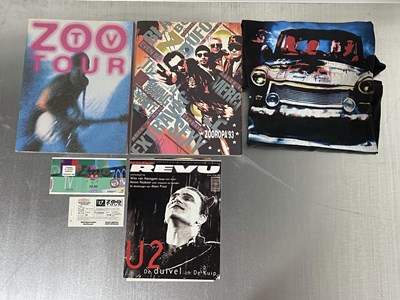 Lot 399 - U2 T-SHIRT AND CONCERT PROGRAMMES