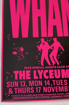 Lot 269 - WHAM! - ORIGINAL 1983 CLUB FANTASTIC CONCERT POSTER.