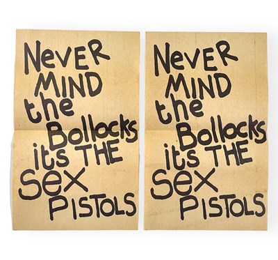 Lot 80 - THE SEX PISTOLS - TWO SHEETS OF ORIGINAL PROMO 1977 ANARCHY 'TOILET ROLL'.