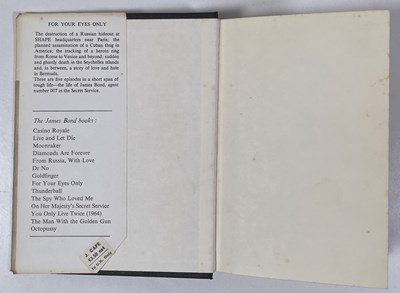 Lot 259 - IAN FLEMING - JAMES BOND - FOR YOUR EYES ONLY (1960 ) UK FIRST EDITION.