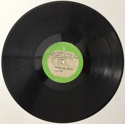 Lot 87 - DELANEY AND BONNIE - 'THE ORIGINAL DELANEY AND BONNIE' LP - ORIGINAL UK APPLE ACETATE RECORDING