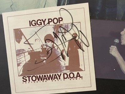 Lot 289 - IGGY POP SIGNED ITEMS