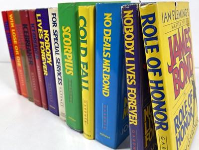 Lot 21 - JOHN GARDNER - JAMES BOND - A COMPLETE SET OF PUTNAM PUBLISHED BOOKS, MOST 1ST EDITIONS.