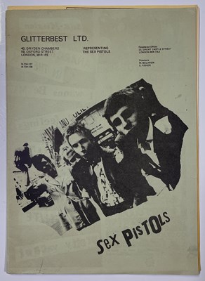 Lot 253 - THE SEX PISTOLS - ORIGINAL GLITTERBEST LTD PRESS BOOK.