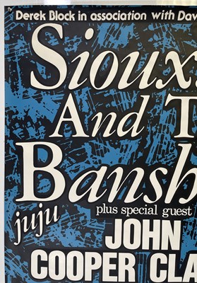 Lot 24 - SIOUXSIE AND THE BANSHEES / JOHN COOPER CLARKE - AN ORIGINAL 1981 CONCERT POSTER.