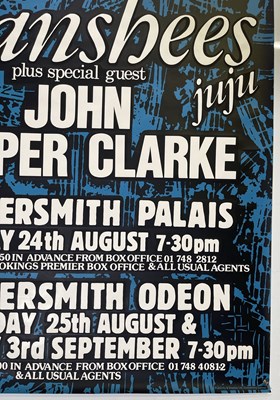 Lot 24 - SIOUXSIE AND THE BANSHEES / JOHN COOPER CLARKE - AN ORIGINAL 1981 CONCERT POSTER.