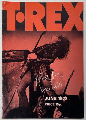 Lot 396 - T.REX - ORIGINAL CONCERT PROGRAMME AND TICKET.