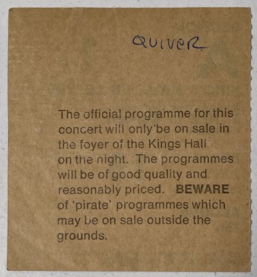 Lot 396 - T.REX - ORIGINAL CONCERT PROGRAMME AND TICKET.