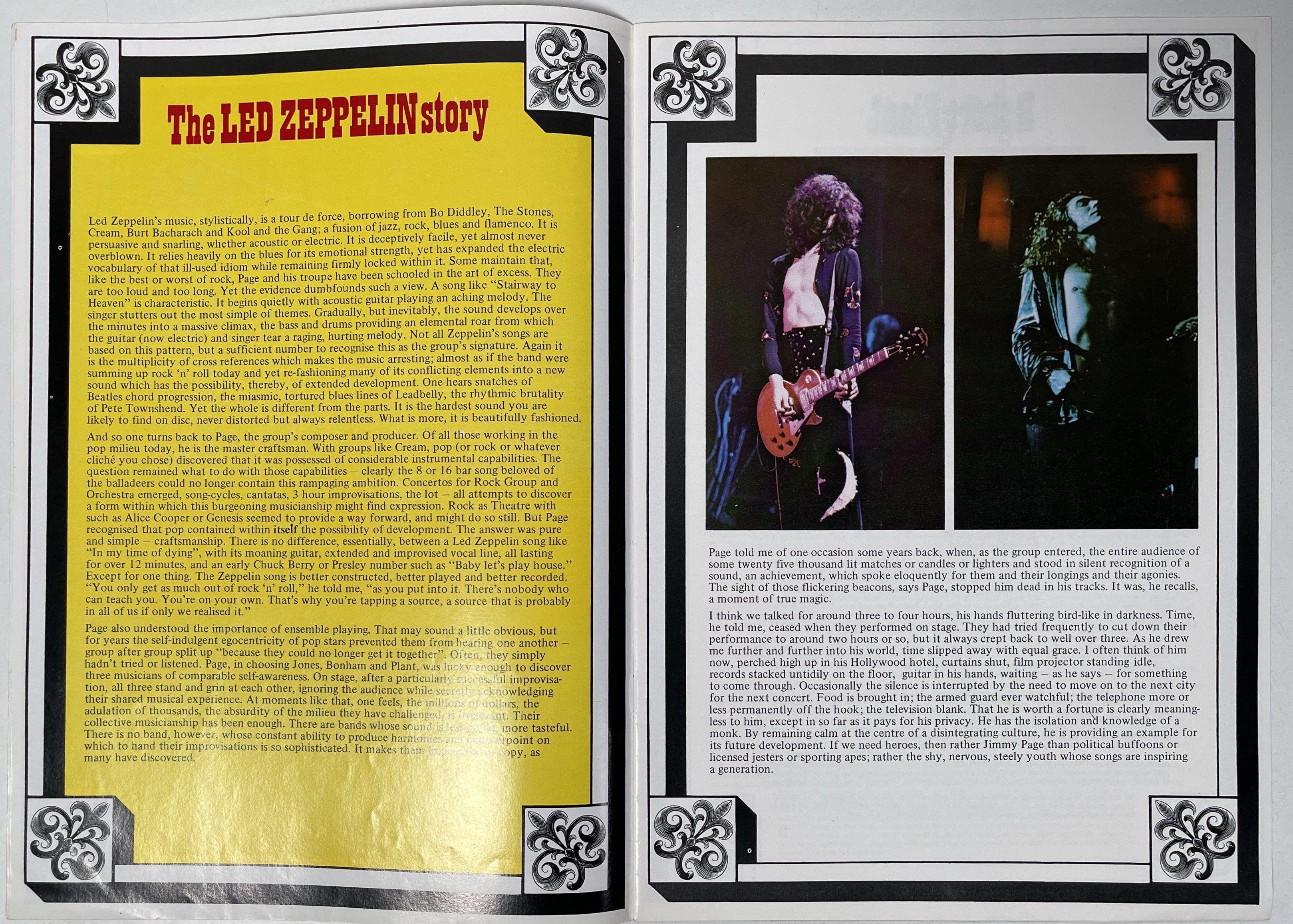 Led Zeppelin Programme Lot 343 - LED ZEPPELIN - ORIGINAL EARL'S COURT
