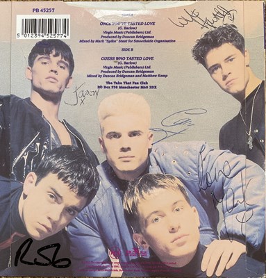 Lot 323C - TAKE THAT - A FULLY SIGNED 7" SINGLE.