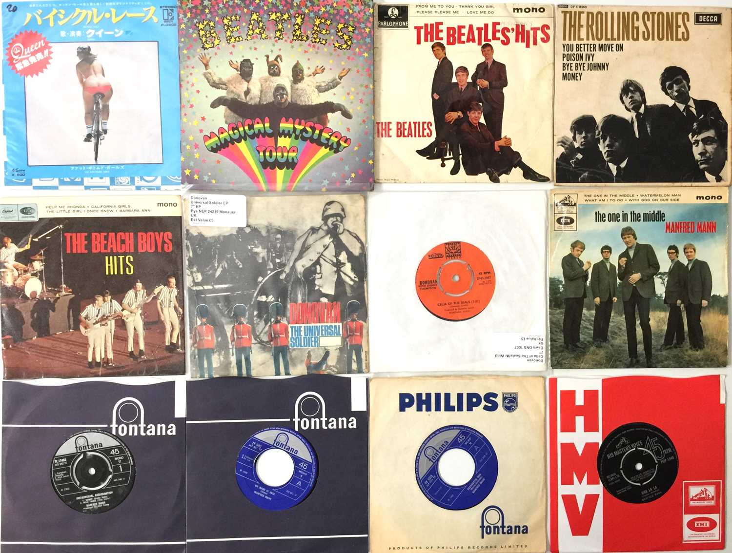 Lot 45 ROCK / MIXED 7" COLLECTION