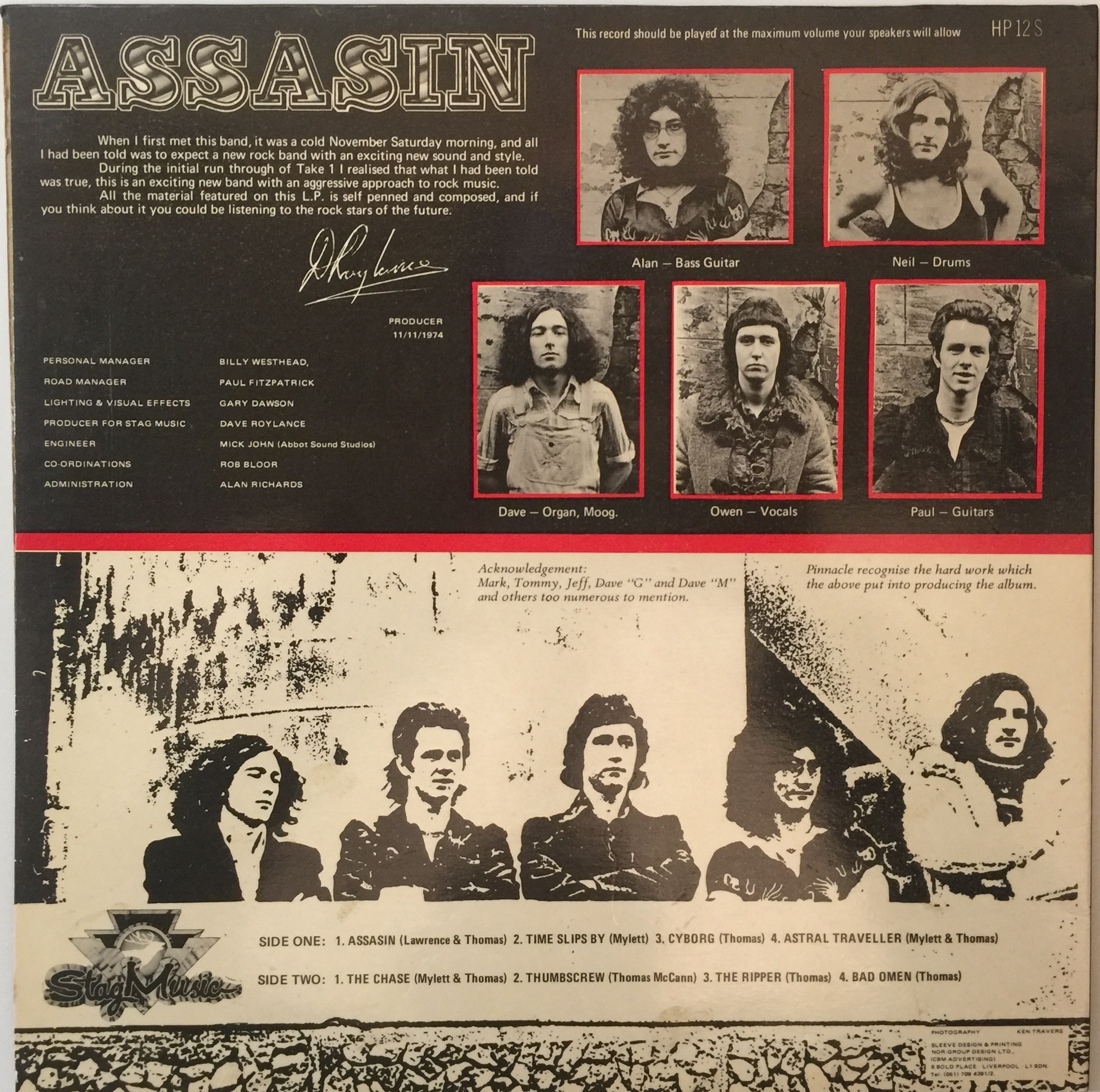 Lot 1018 - Pinnacle - Assassin LP (Original UK