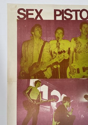 Lot 92 - THE SEX PISTOLS - ORIGINAL JAMIE REID SIGNED 1976 PROMOTIONAL POSTER.