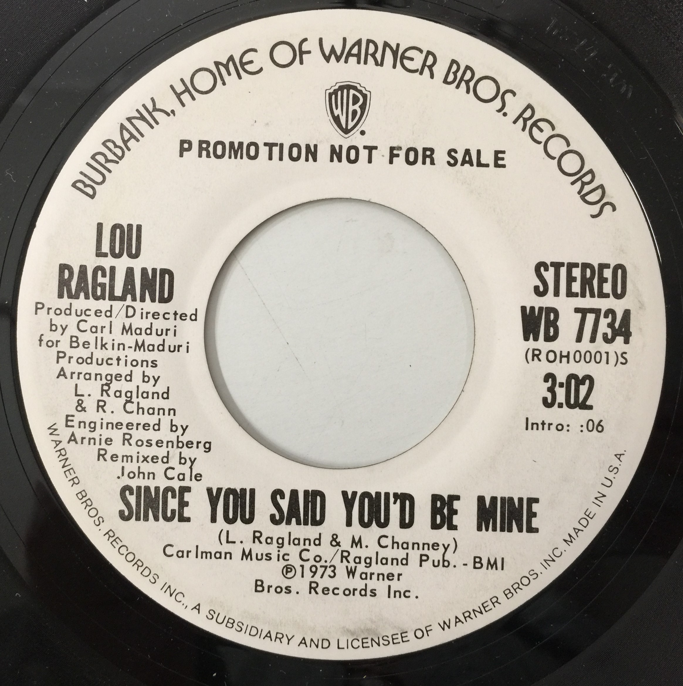 Lot 201 - LOU RAGLAND - SINCE YOU SAID YOU'D BE MINE 7
