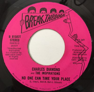 Lot 208 - CHARLES DIAMOND & THE INSPIRATIONS - NO ONE CAN TAKE YOUR PLACE 7" (BREAKTHROUGH 81582T)