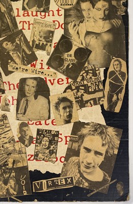 Lot 42 - ORIGINAL 'LIVE AT THE ROXY' POSTER WITH ORIGINAL PUNK COLLAGE.