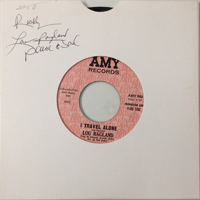 Lot 210 - LOU RAGLAND - I TRAVEL ALONE 7" (PROMO - AMY RECORDS - AMY 988) - SIGNED SLEEVE