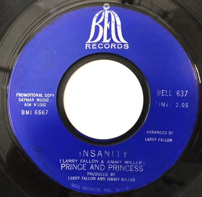 Lot 11 - PRINCE AND PRINCESS - STICK TOGETHER/ INSANITY 7" (US PROMO - BELL RECORDS - BELL 637)