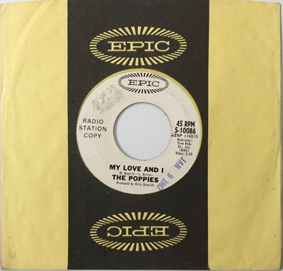 Lot 213 - THE POPPIES - THERE'S A PAIN IN MY HEART 7" (EPIC 5-10086, PROMO)