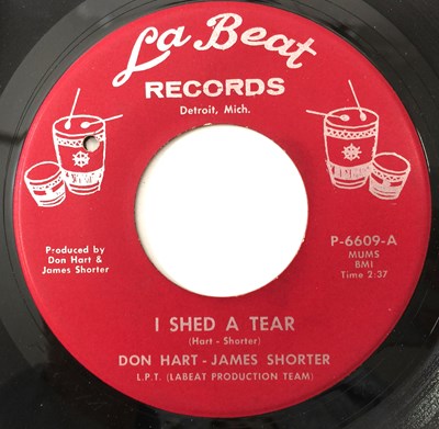 Lot 15 - DON HART/ JAMES SHORTER - I SHED A TEAR/ ALL THE LOVE I GOT 7" (US STOCK - LA BEAT RECORDS - P-6609)