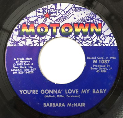 Lot 16 - BARBARA McNAIR - THE TOUCH OF TIME/ YOU'RE GONNA' LOVE MY BABY 7" (US OG - LABEL VARIANT - MOTOWN - M1087)