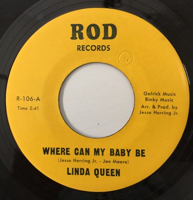 Lot 216 - LINDA QUEEN - I FEEL THE PAIN 7" (ROD RECORDS R-106)