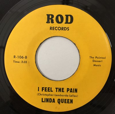 Lot 216 - LINDA QUEEN - I FEEL THE PAIN 7" (ROD RECORDS R-106)