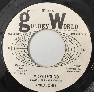 Lot 19 - TAMIKO JONES - I'M SPELLBOUND/ AM I GLAD NOW 7" (US PROMO - GOLDEN WORLD - GW-40)