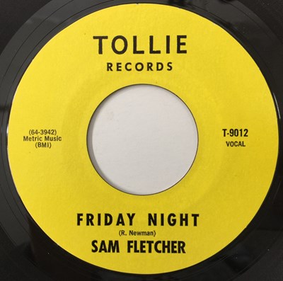 Lot 22 - SAM FLETCHER - I'D THINK IT OVER/ FRIDAY NIGHT 7" (US STYRENE - TOLLIE - T-9012)