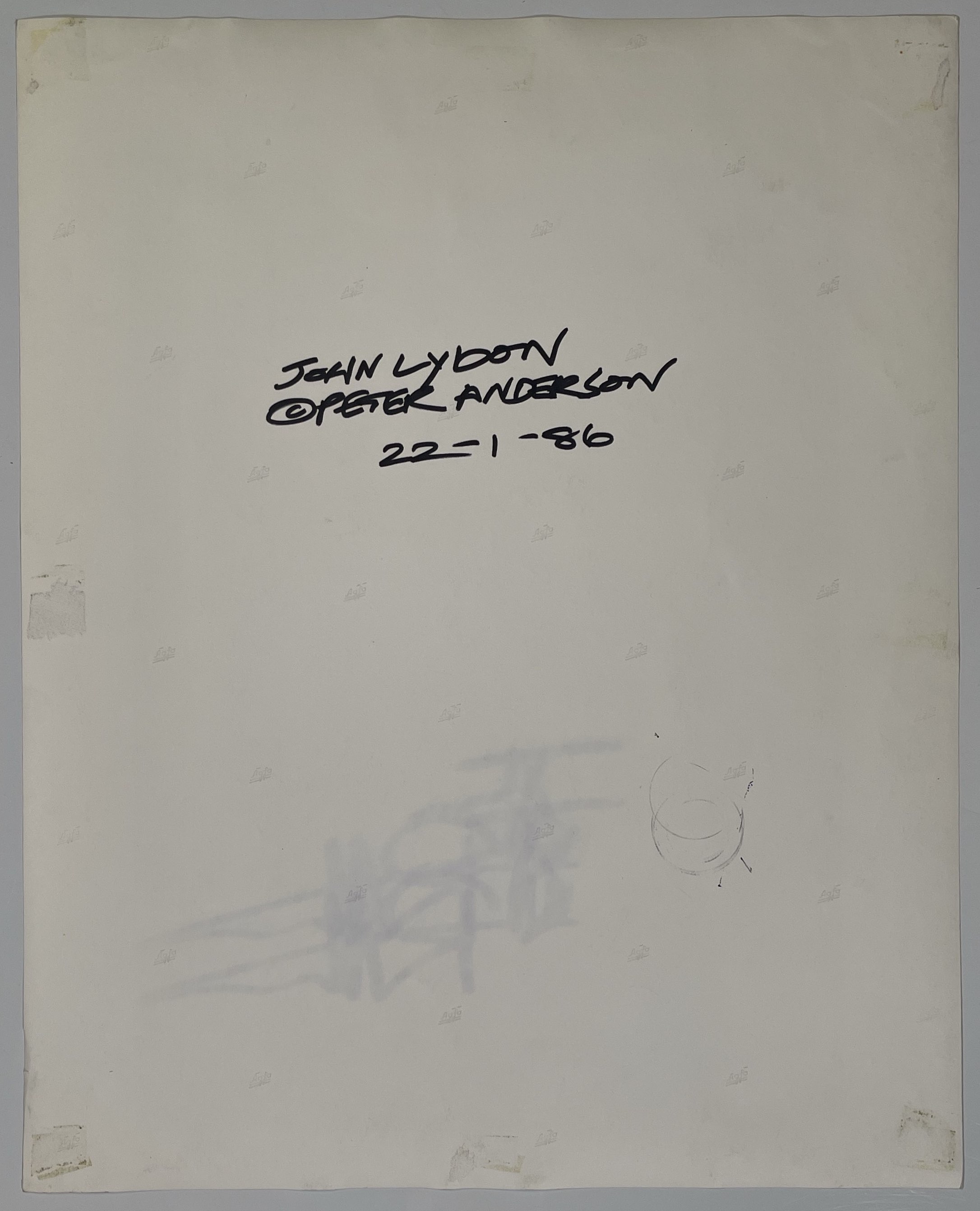 Lot 97 - THE SEX PISTOLS - JOHNNY ROTTEN SIGNED PHOTO.